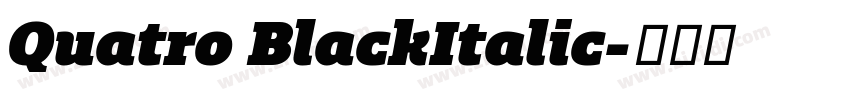 Quatro BlackItalic字体转换